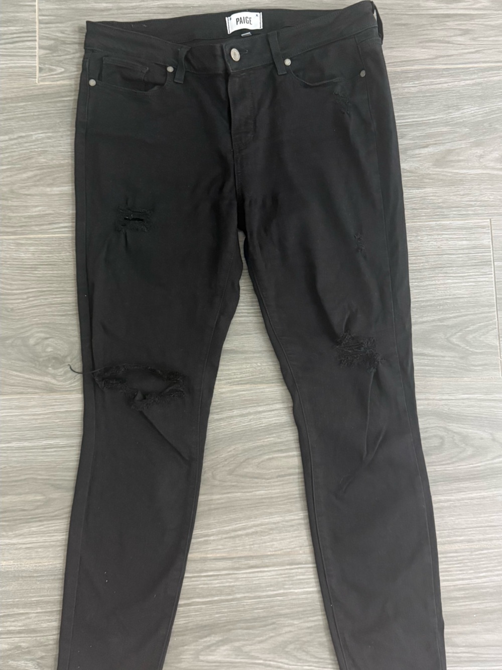 PAIGE Verdugo skinny Black Denim Jeans size 32